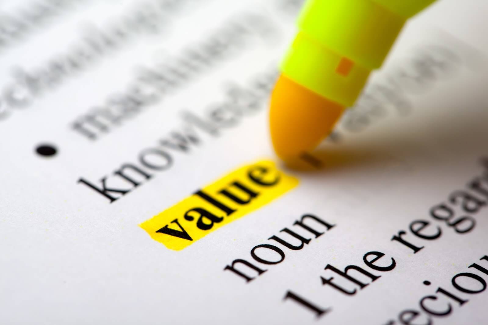 When did value start to mean cheap?
